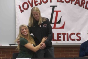 Lauren Sturm and Coach Langhening 