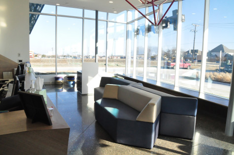 The lobby of Legacy ER is open and bright with an abundance of windows to try and lift the spirits of those who have to visit the emergency care center.