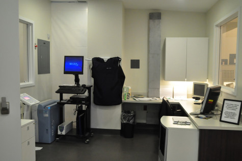 This is the room where the health professionals scan and evaluate the x-ray images and CT scans. 