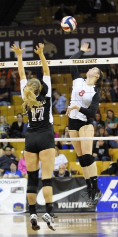 Alumni Andie Malloy in the 2011 volleyball State Championship.