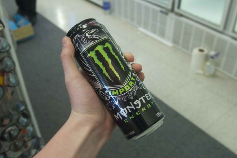 Students often utilize the stimulating effects of energy drinks such as Monster to enhance their academic performance. 