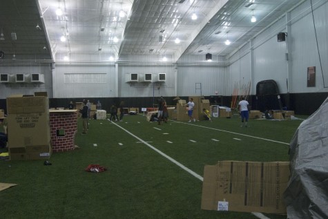  Students from all grade levels brought cardboard boxes into the indoor facility to raise awareness for homelessness.  This was the annual Cardboard Box City organized by the Lovejoy Key Club. 
