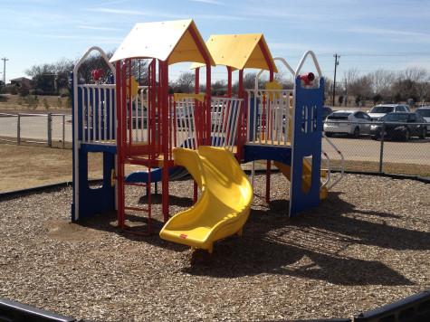 The Little Leopards Day Care students share a playground with the Hart Elementary students.