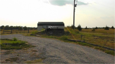 The barn was blown far from its original placement.